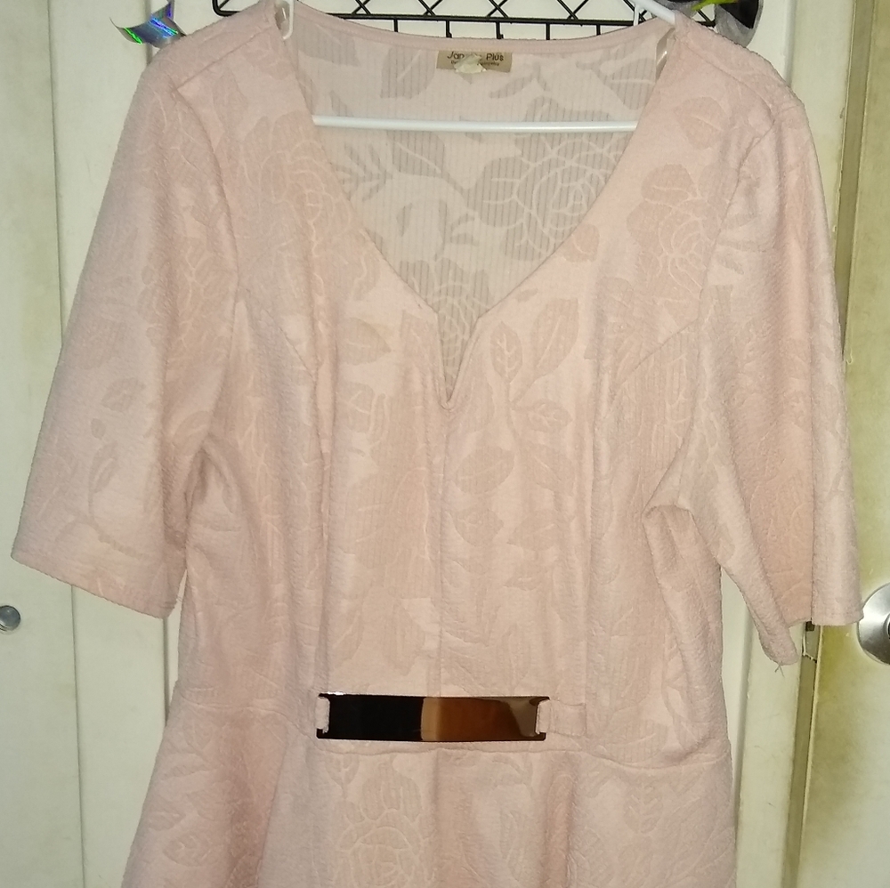 Pink blush peplum top